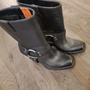 Harley Davidson Leather Womens Biker Boots 7.5